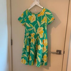 Tea Collection Green and Yellow Floral Dress